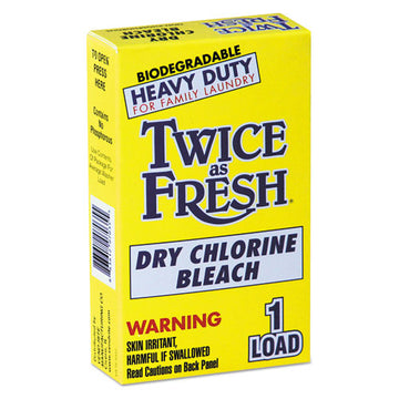 Twice as Fresh® Heavy Duty Coin-vend Powdered Chlorine Bleach, 1 Load, 100-carton freeshipping - TVN Wholesale